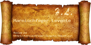 Harnischfeger Levente névjegykártya